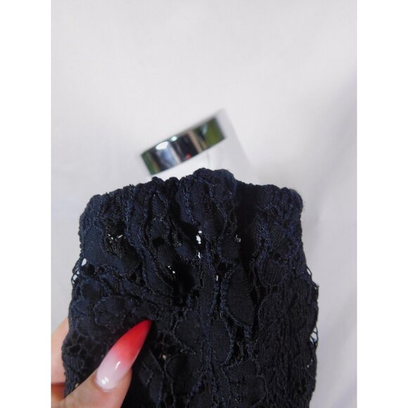 BB Dakota 0 Black Lace Plunge V-Neck Mini Dress - Picture 5 of 12